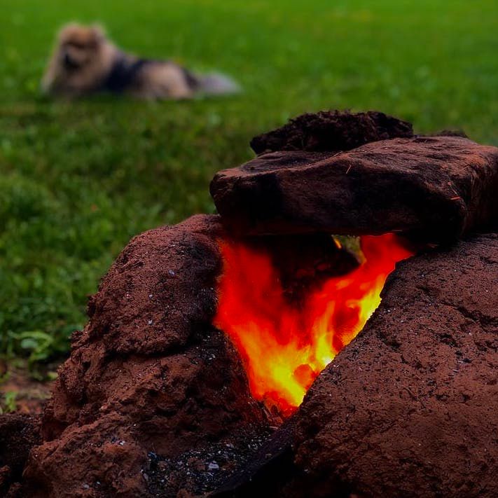 An up close of the forge